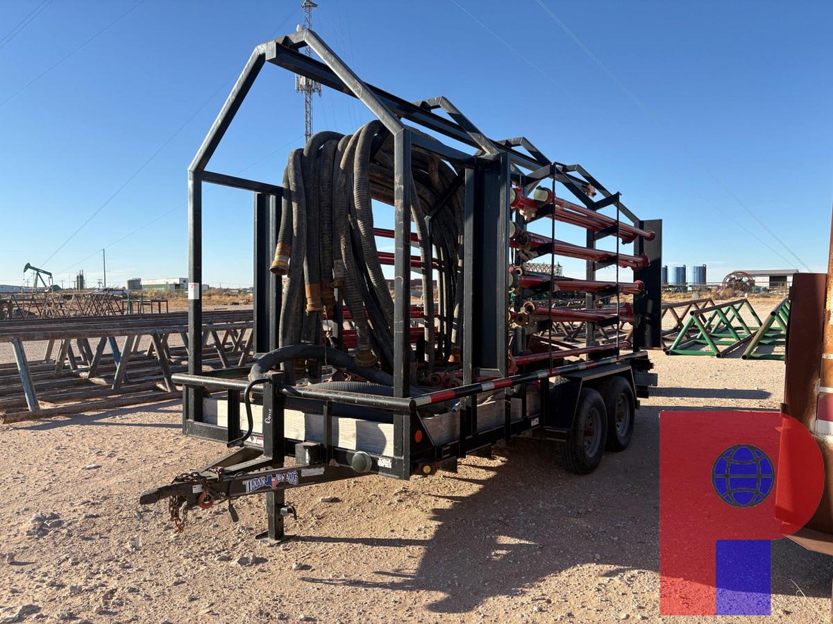 Used 2019 TEXAS BRAGG 16’ X 7’ T/A BUMPER PULL MONORAIL TRAILER