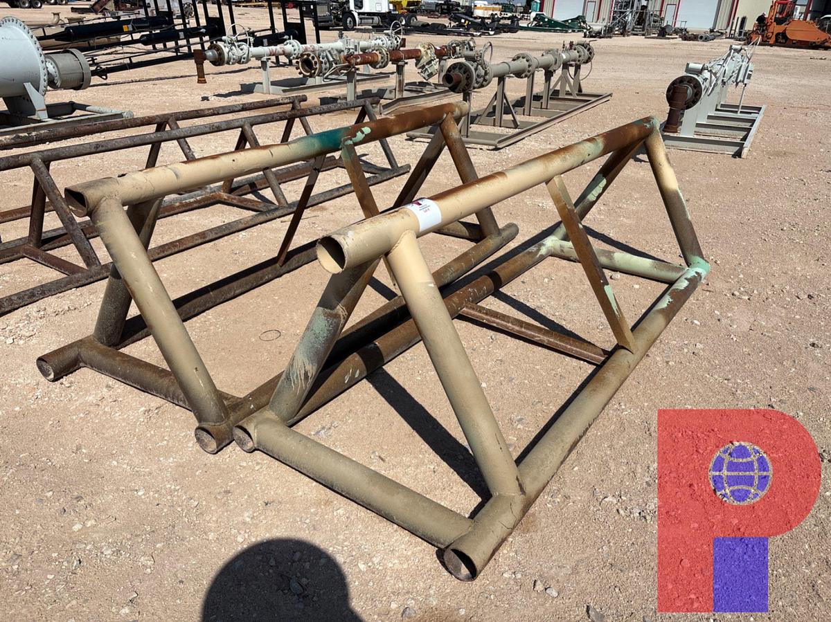 Used (2) 10’ X 3’ TRIANGLE PIPE RACKS