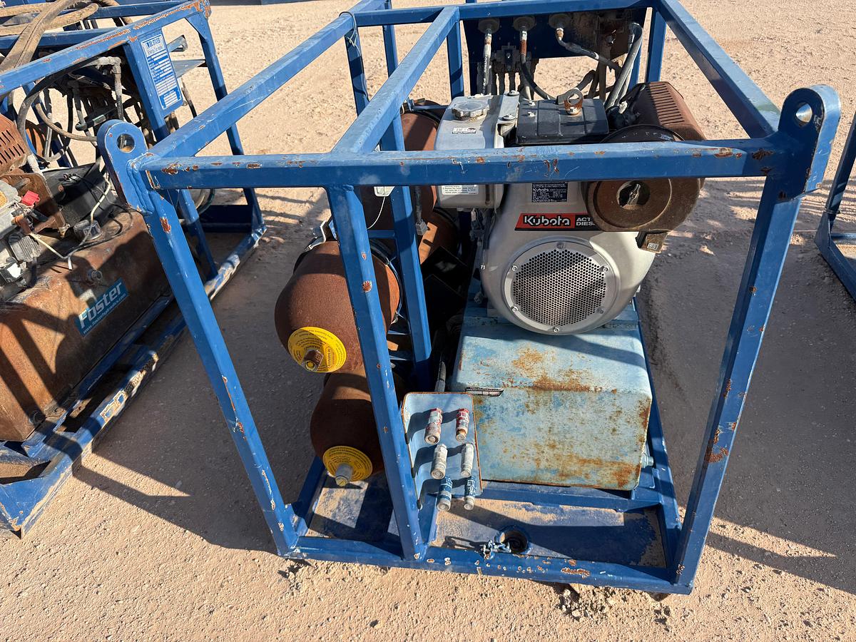 Used 3K WP 2-BOTTLE ACCUMULATOR NITROGEN BACKUP / TEST SKID P/B KUBOTA ACTV DIESEL ENGINE