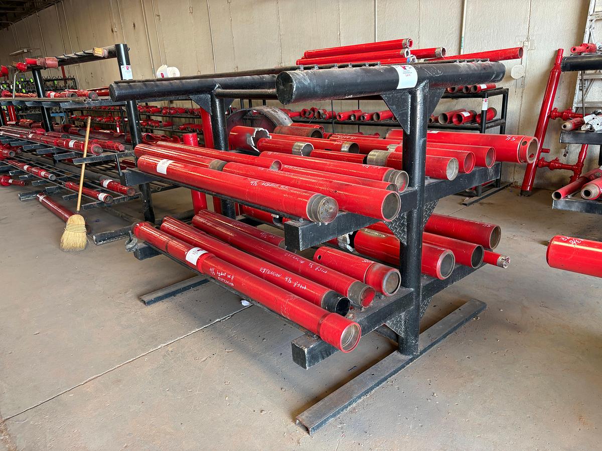 Used 76” x 64” x 64” 3-shelf tool rack