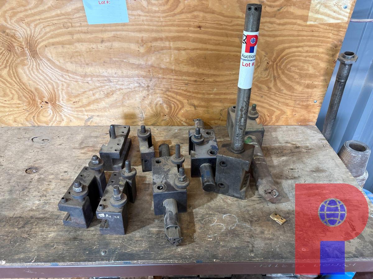 Used (8) ASSORTED TOOL HOLDERS FOR LATHE