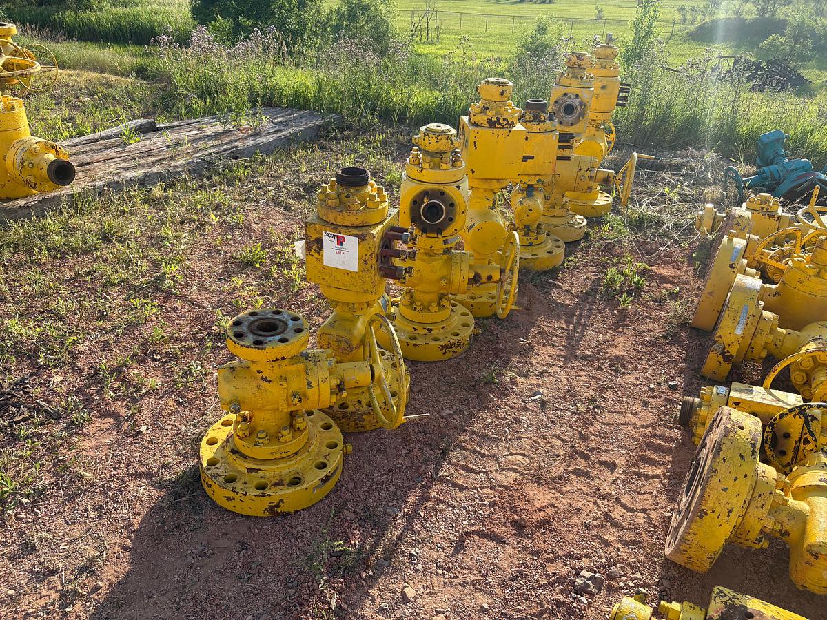 Used (17) 2-9/16” 5k gate valves w/ fluid crosses & adapter flanges