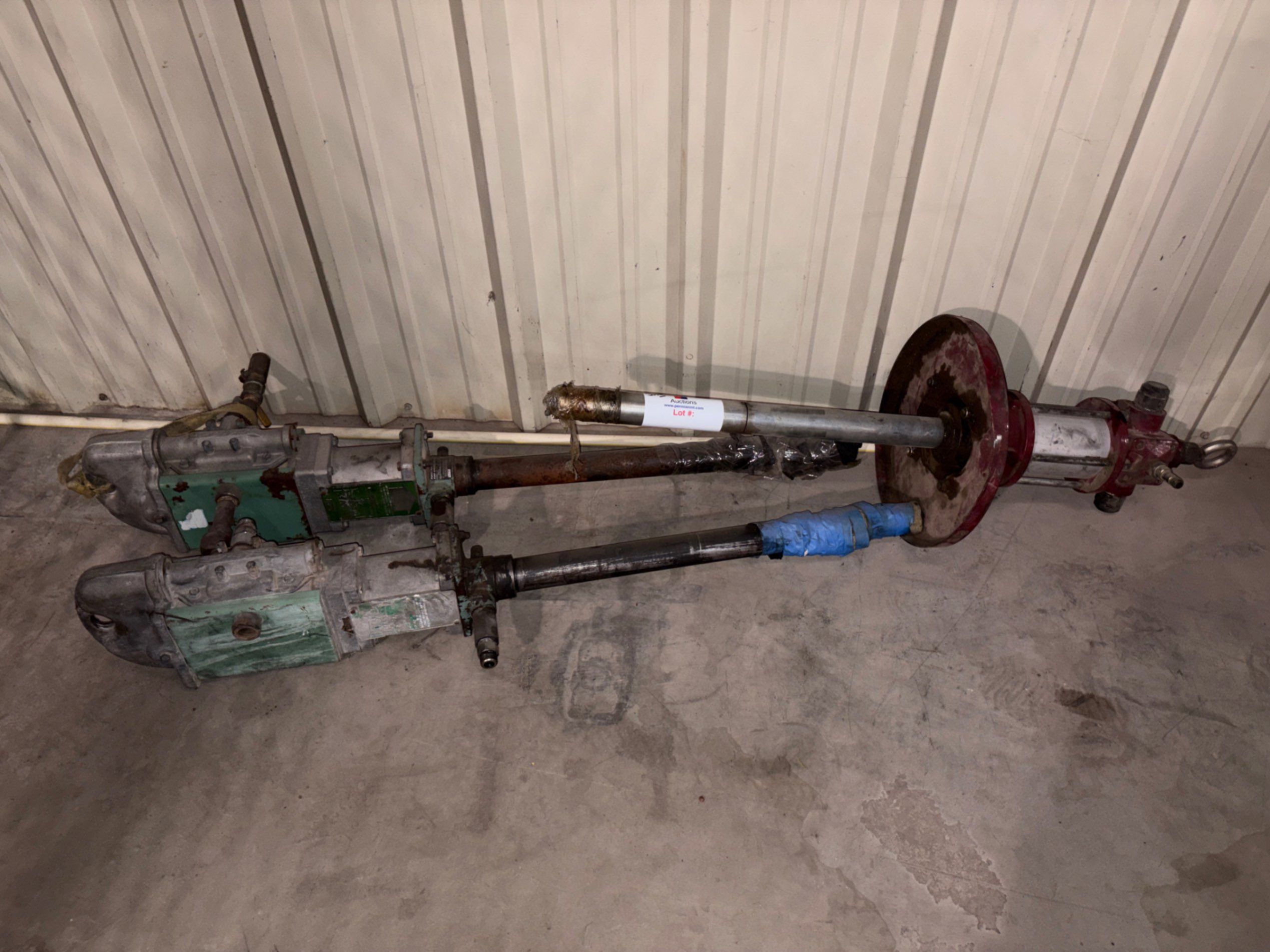 Used (3) pneumatic grease pumps
