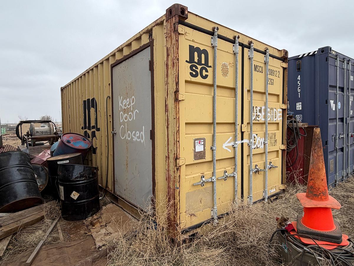 Used 20' SEA CONTAINER WITH CONTENTS