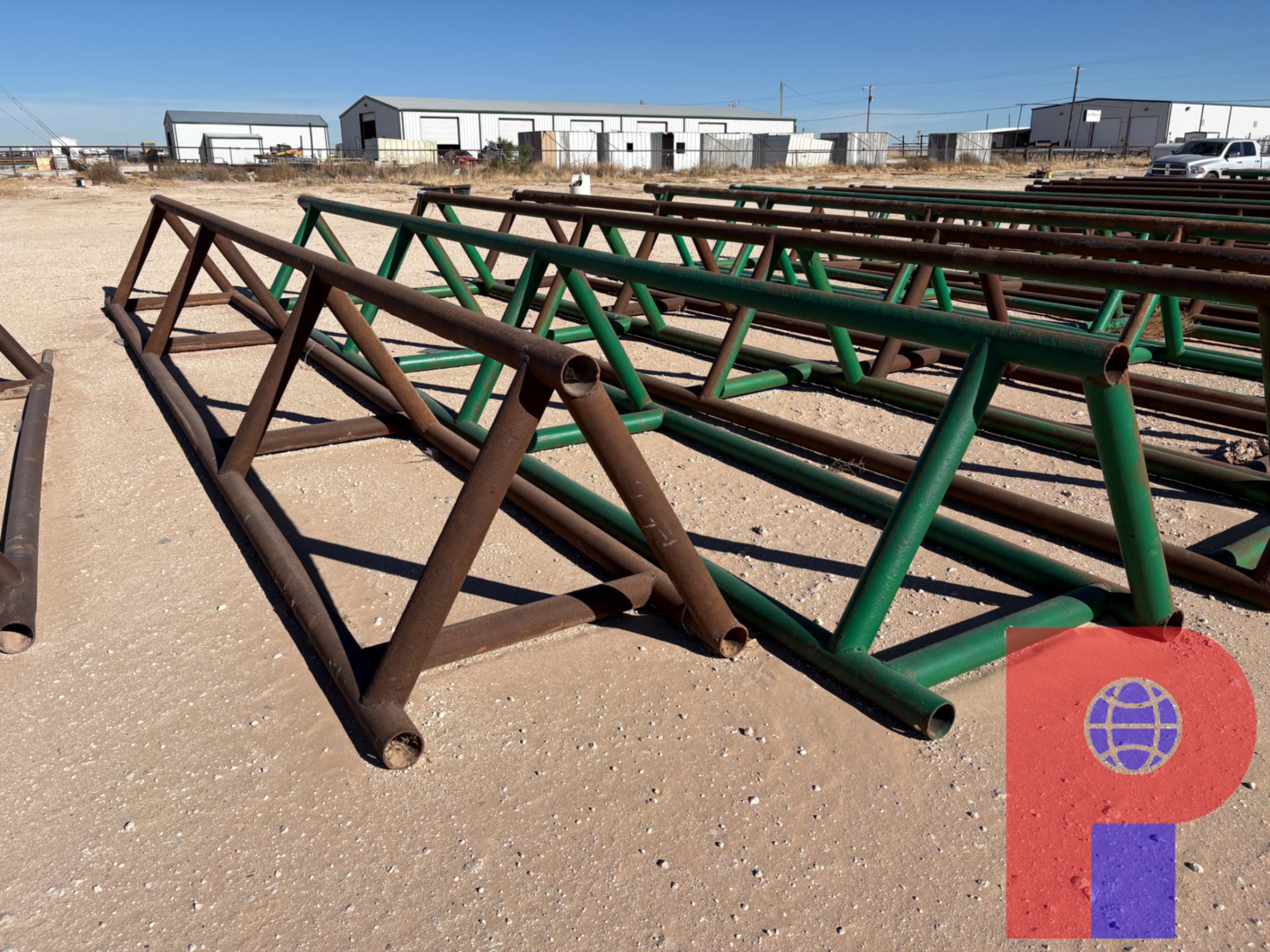 Used (2X$) 28’ X 42” TRIANGLE PIPE RACKS