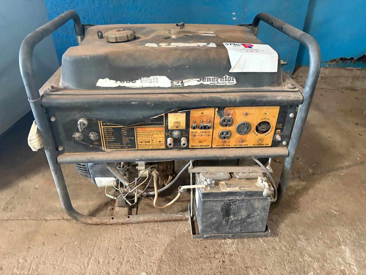 Used 7500watt portable generator
