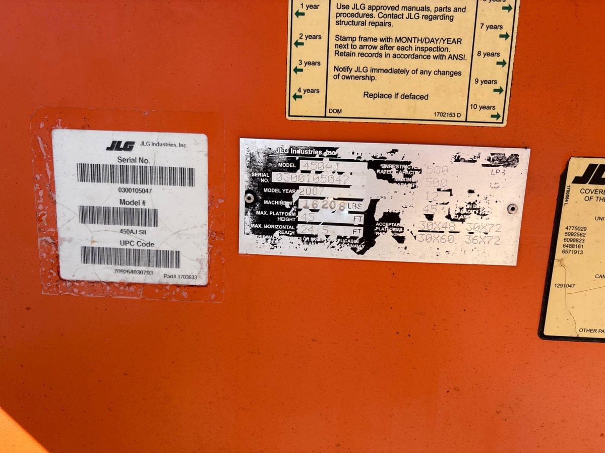 Used 2007 JLG 450AJ SERIES-II MANLIFT