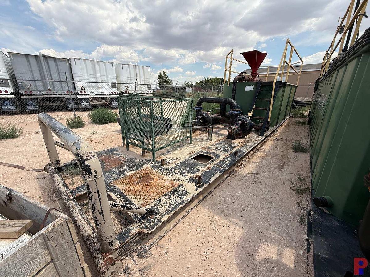 Used 17’L X 7.5’W X 5’H  SGL. COMPARTMENT 90 BBL MIXING TANK