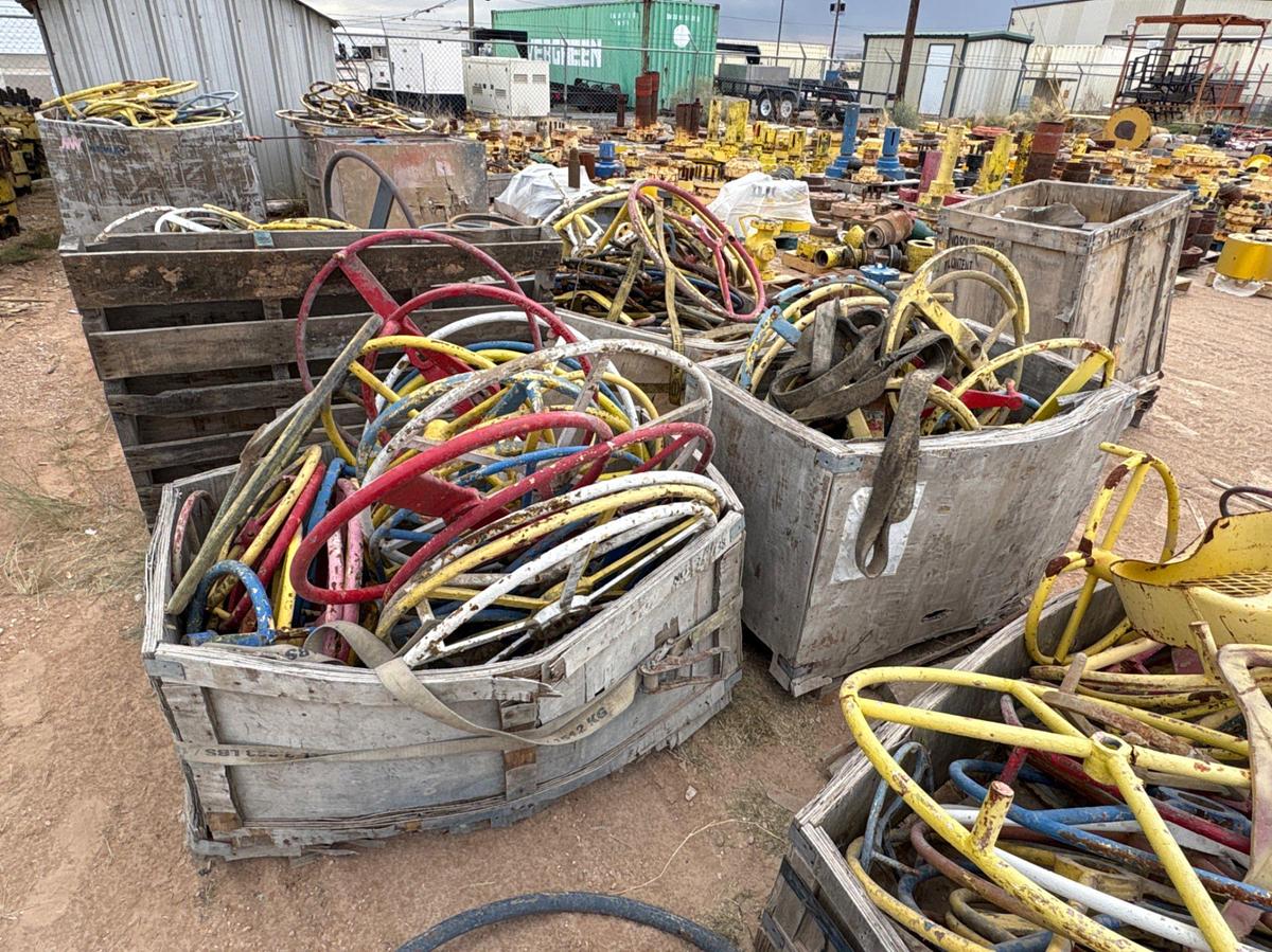 Used (13 pallets) of gate valve handles