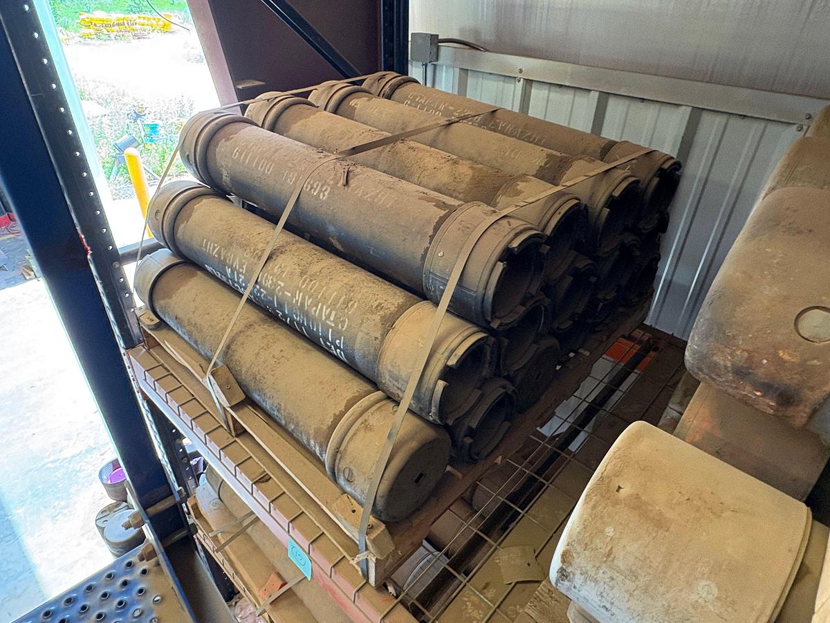 Used Contents of (4 shelves) w/ (65) assorted 2” to 4” weco flanges, casing hangers, & (38) 7” casing pup jts