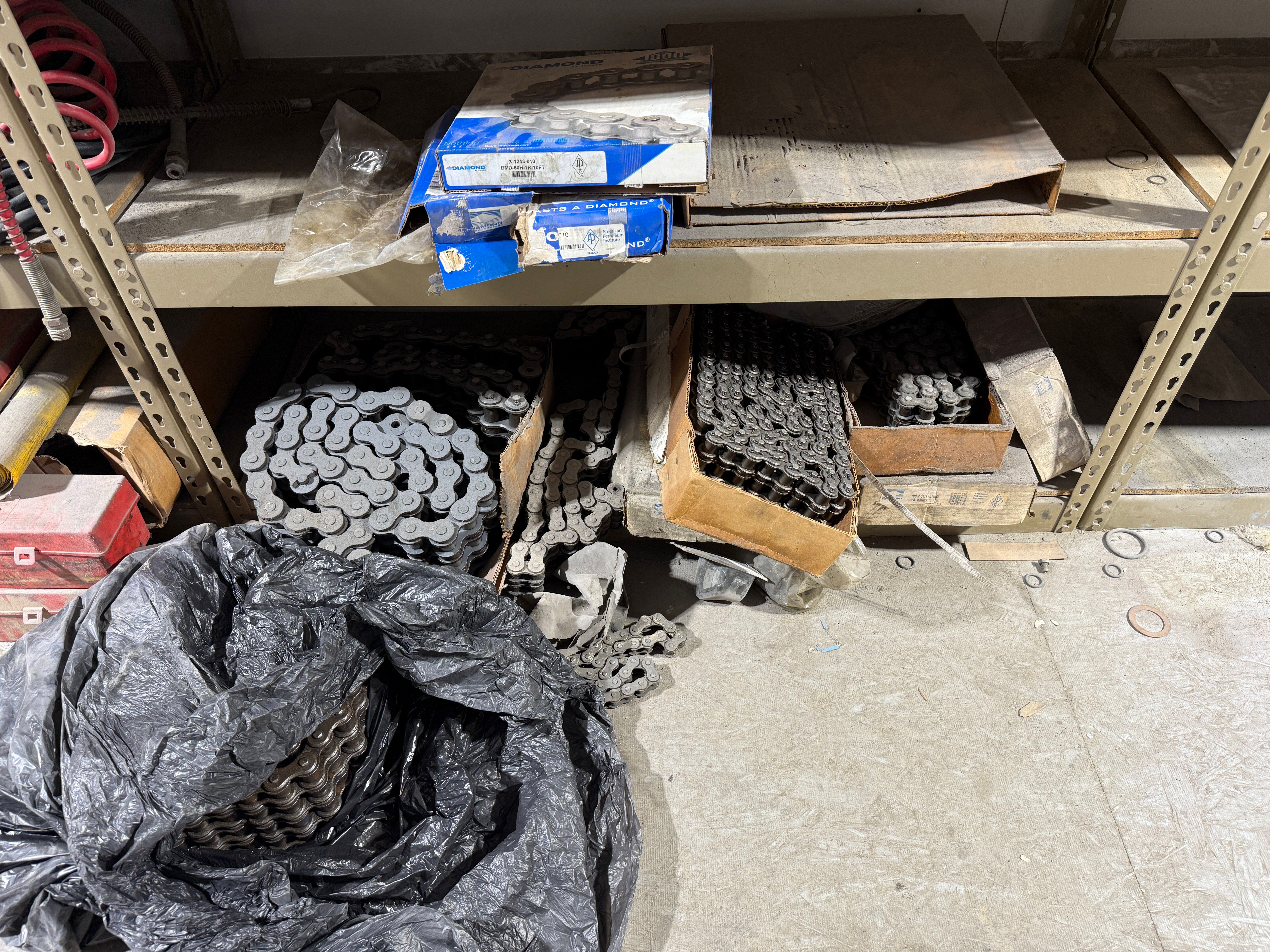 Used SECTION OF DIAMOND 60 to 160 SGL, DBL, TRIPLE ROLLER CHAIN