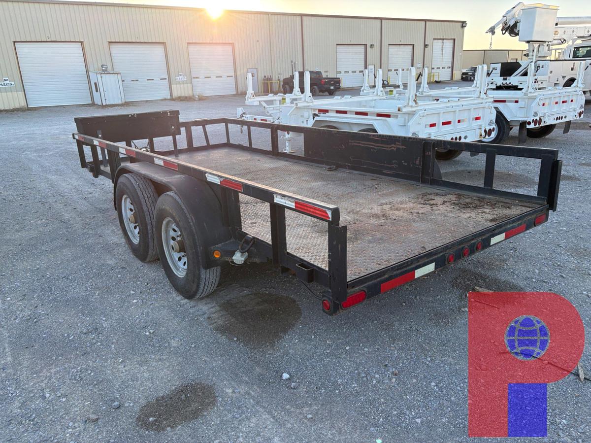 Used MAXEY 16’ X 7’ T/A BUMPER PULL UTILITY TRAILER