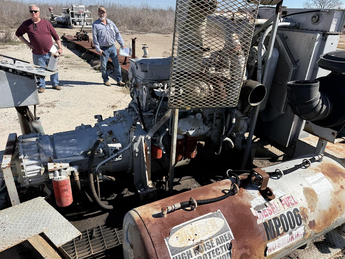 Used EWS W-440 TRIPLEX WELL SERVICE PUMP SKIDDED P/B DETROIT SERIES 60 (INCOMPLETE)