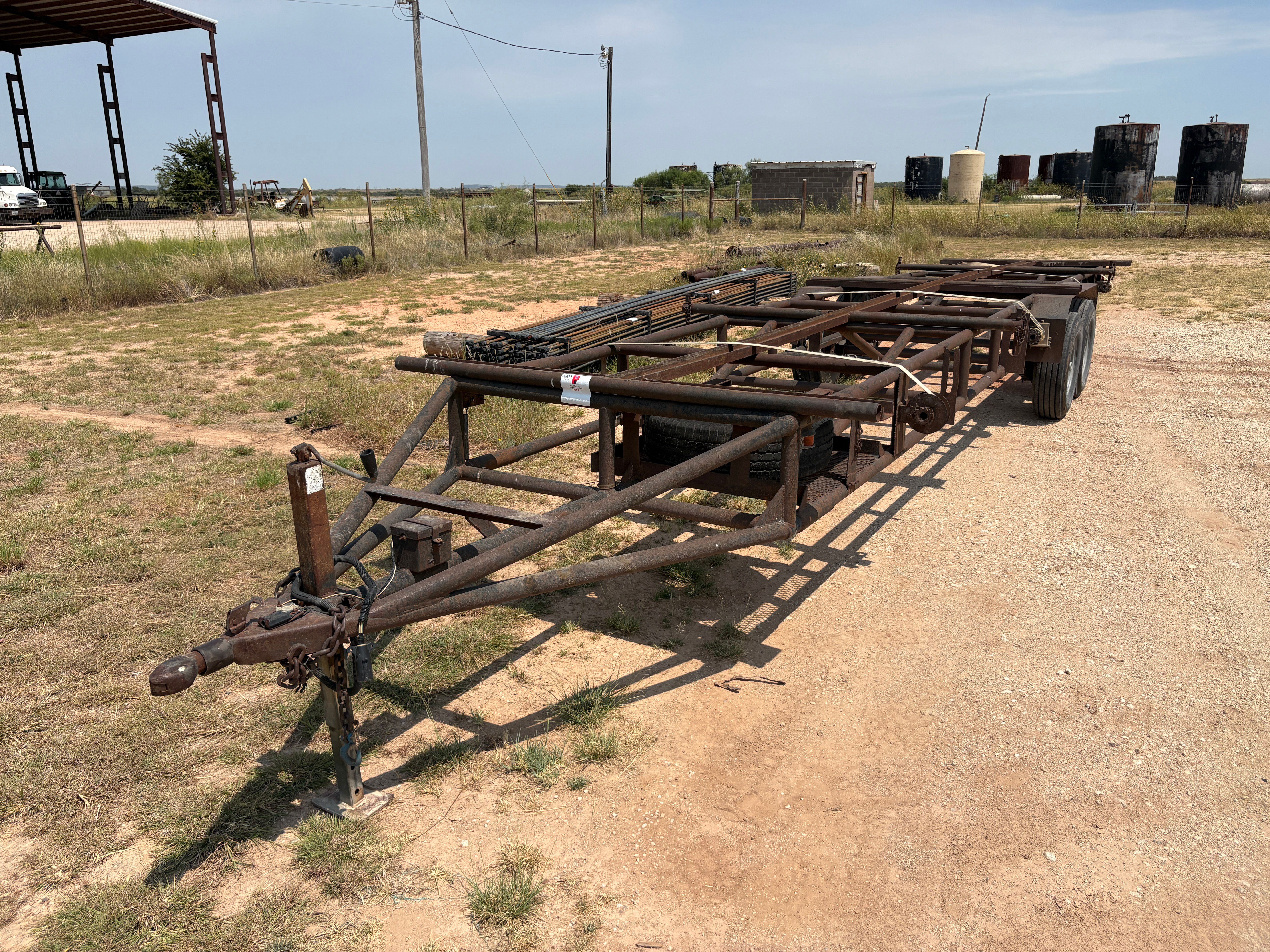 Used SHOPBUILT 30’ x 80” T/A BUMPER PULL PIPE TRAILER
