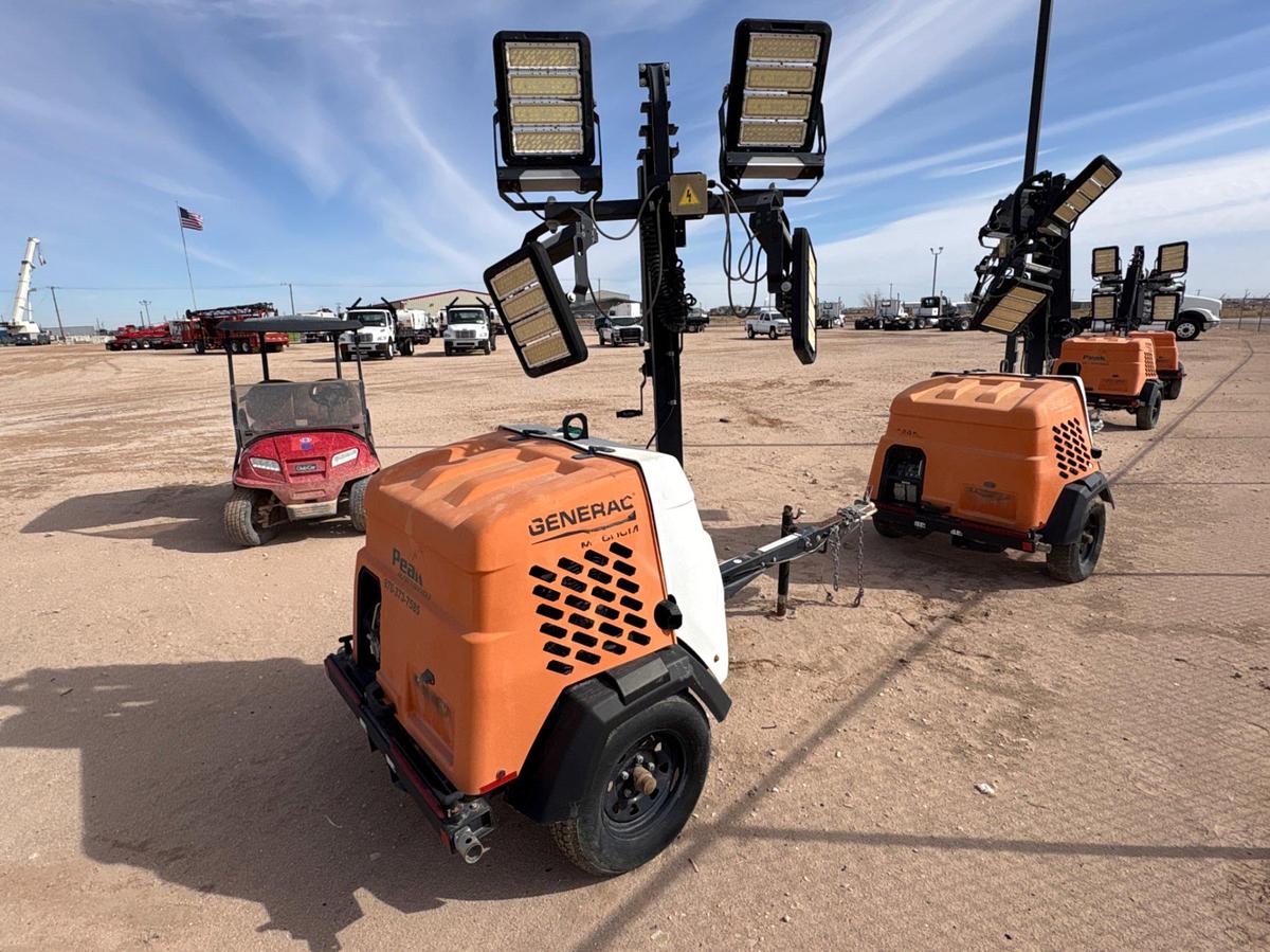 Used 2018 GENERAC MLT6SMD 6KW S/A BUMPER PULL LED LIGHT TOWER