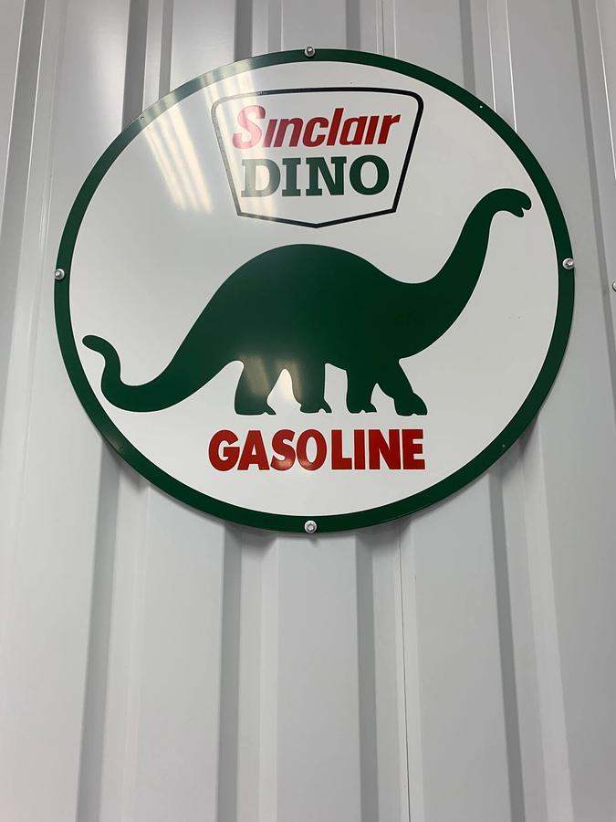Used Sinclair Dino Gasoline Pump and 7 Signs