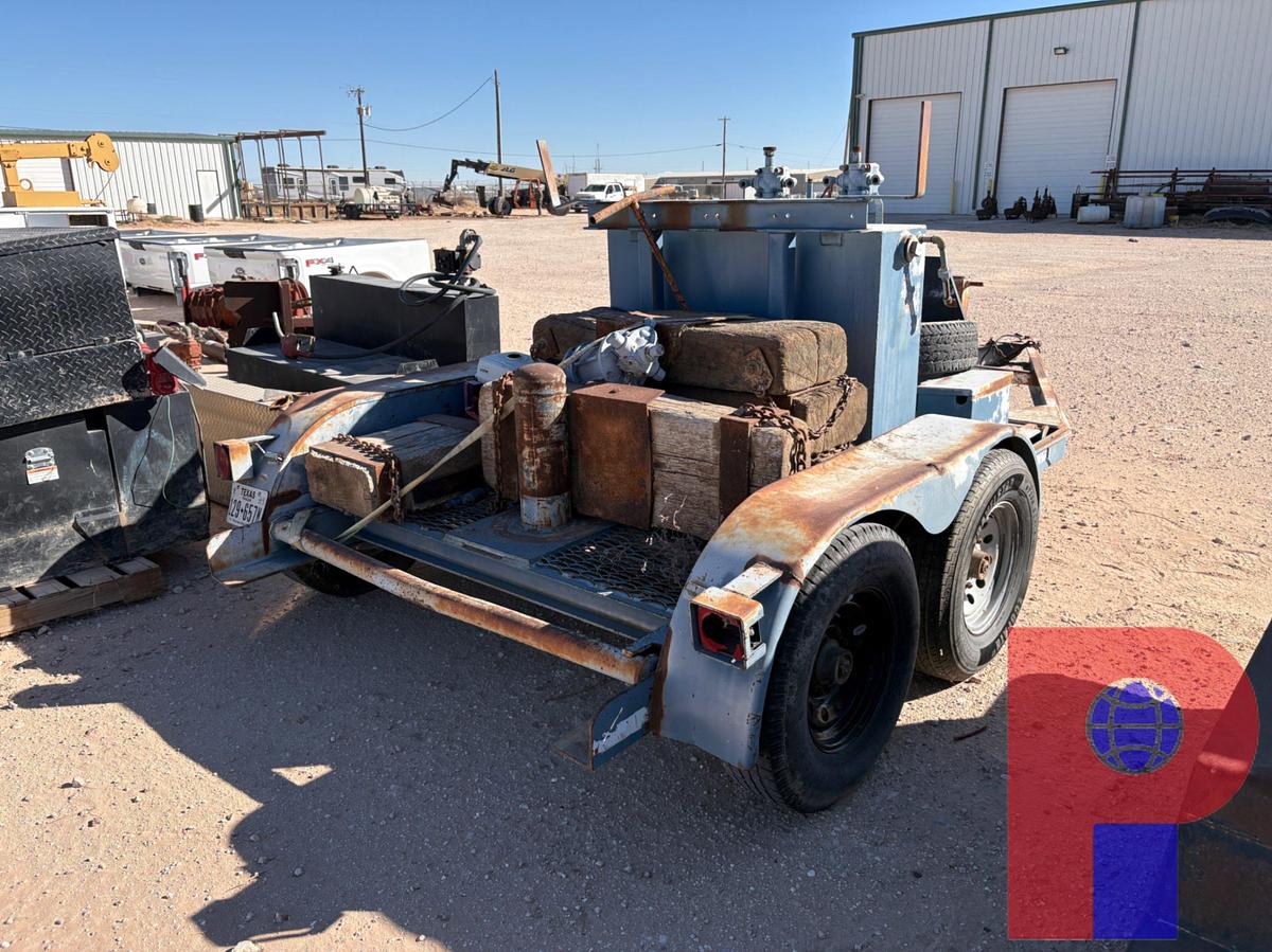 Used SHOPBUILT 10’ X 6’ T/A BUMPER PULL TRAILER W/ INCOMPLETE 2-STATION CLOSING UNIT