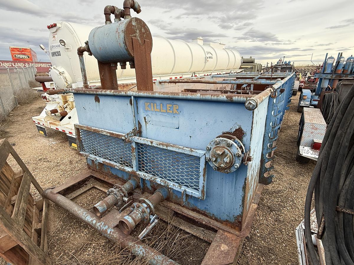 Used 36’L X 93”W X 4’H 3-COMP REVERSE PIT W/ IRON RACK,