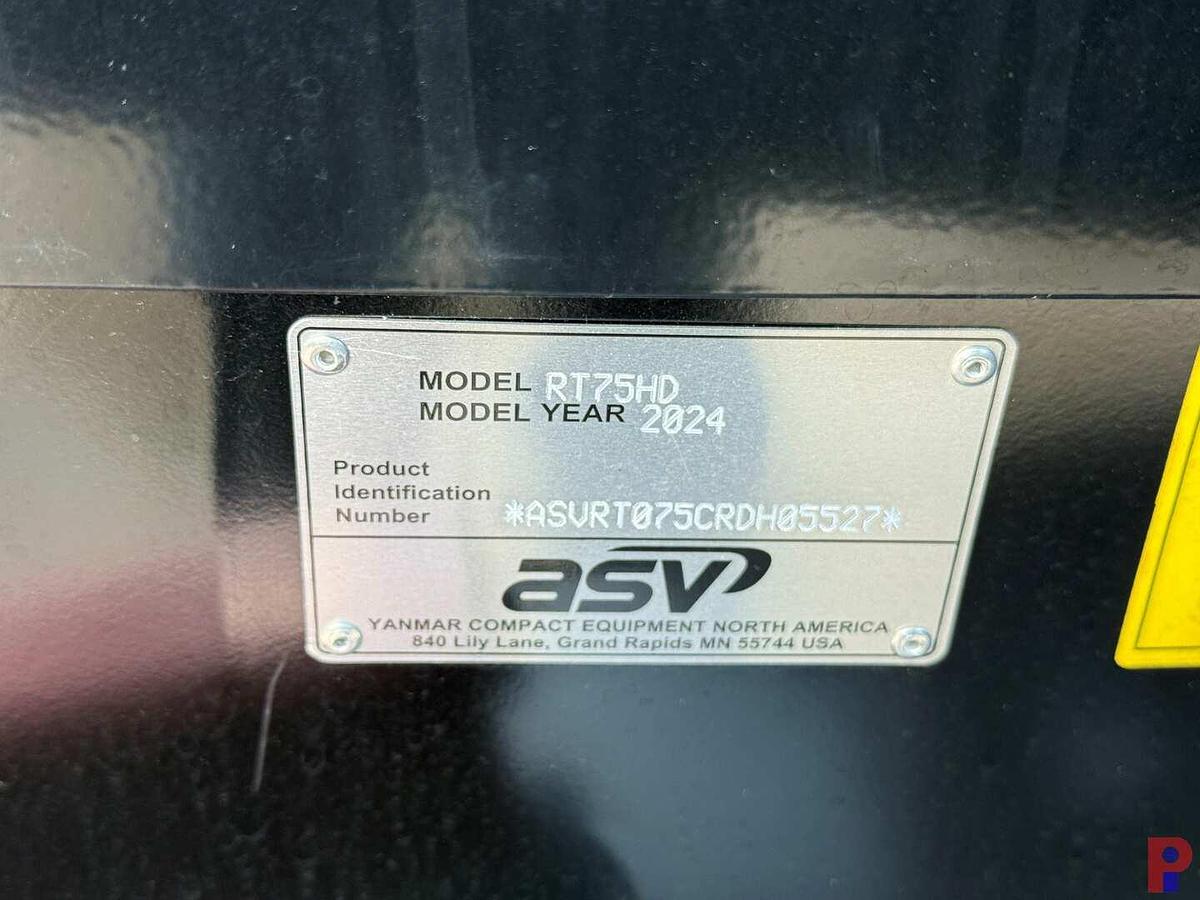 Used (NEW) 2024 ASV RT75HD COMPACT SKID STEER LOADER **2 YEAR 2000 HOURS**