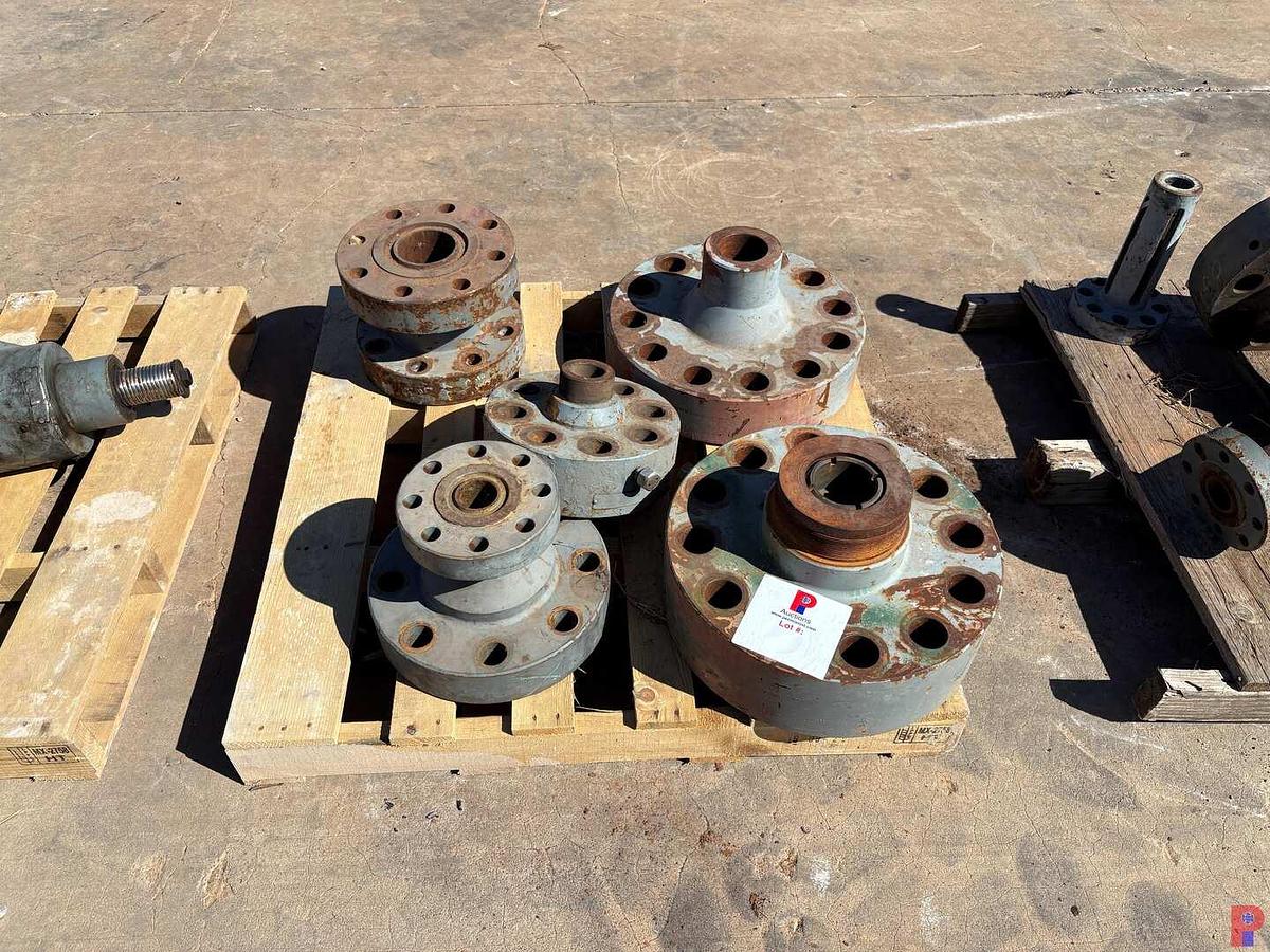 Used (2 PALLETS OF ASSORTED FRAC VALVE STEM PARTS & BONNET FLANGES
