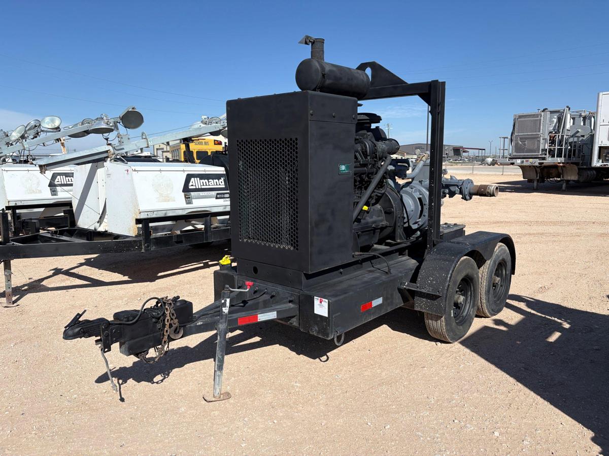 Used Pioneer prime series 6X4X17 cent pump mtd on t/a bumper pull trailer