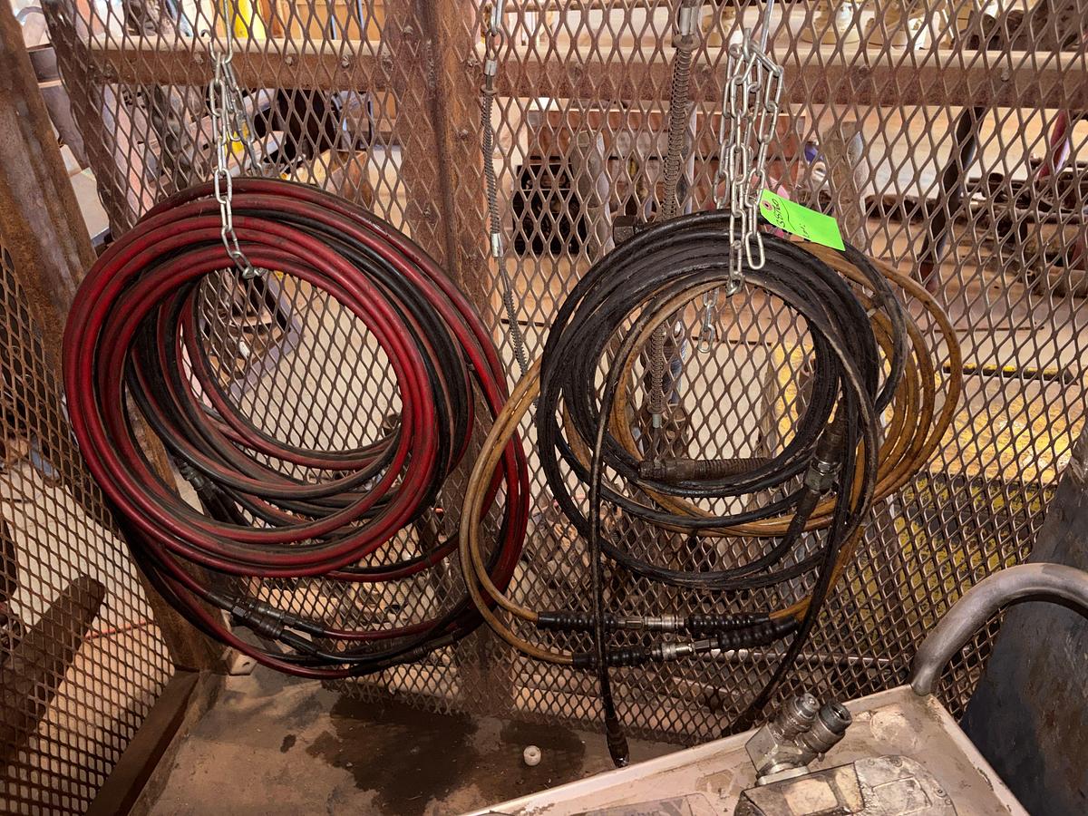 Used Lot of hydraulic hoses for hydraulic power pack