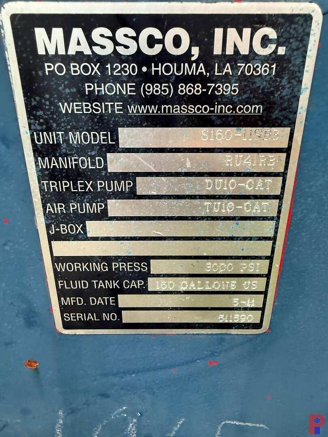 Used MASSCO MOD. S160-11SB3  6-BOTTLE 4-STATION SKIDDED ACCUMULATOR CLOSING UNIT