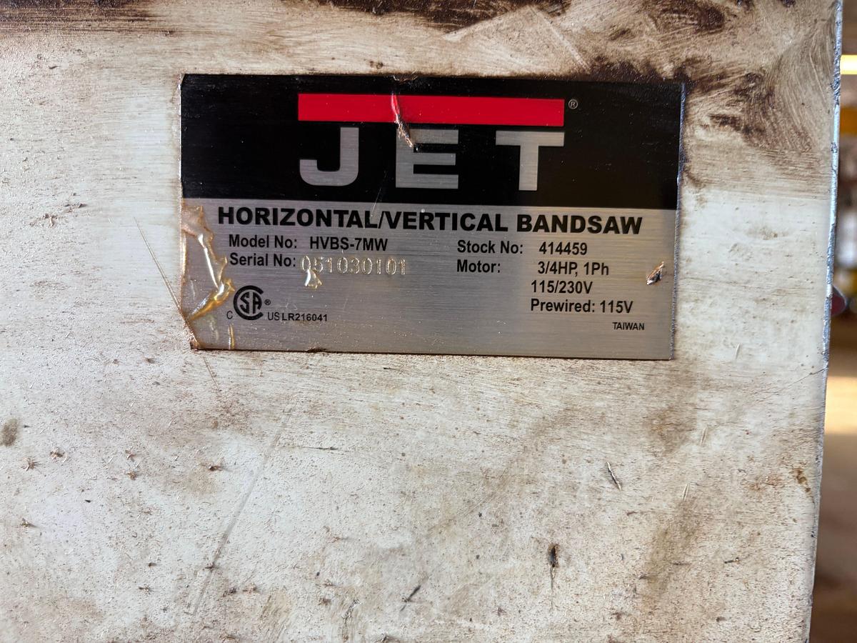 Used JET HVBS-7MW HORIZONTAL/VERTICAL BANDSAW