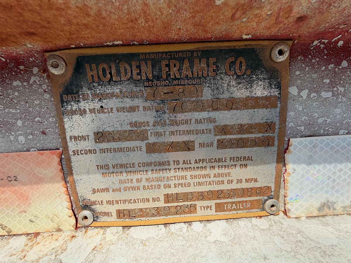 Used 1980 Holden Drop Deck Equipment Trailer