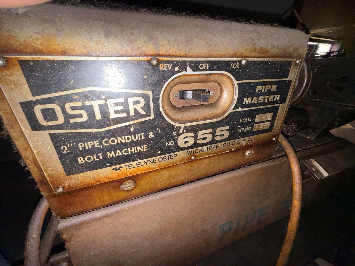 Used OSTER NO. 655 2” PIPE CONDUIT & BOLT MACHINE