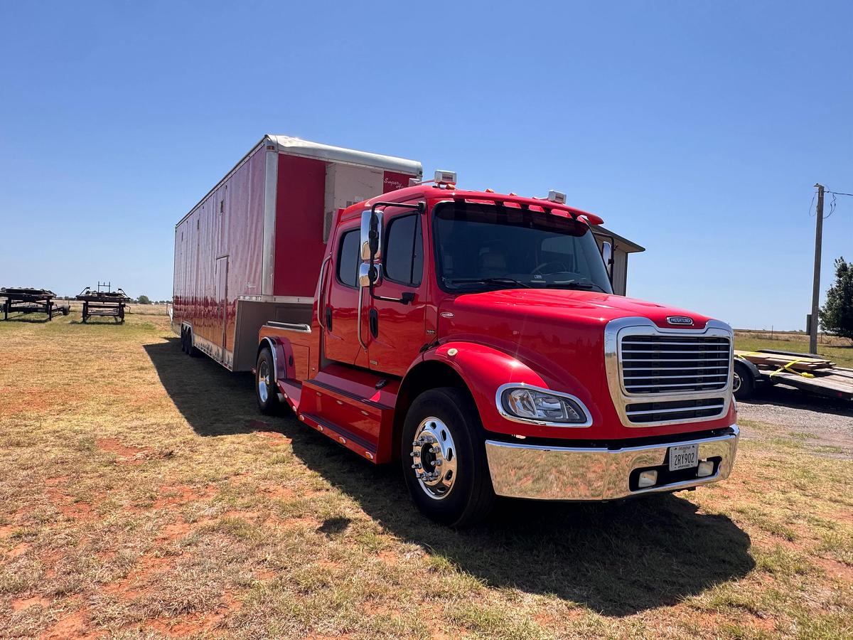 Used 2007 Freightliner M2 & Race Car Stacker Trailer Package