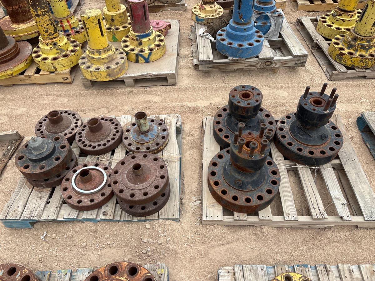 Used (9 pallets) of weco flanges, single stud adapters, landing flanges, & lift flanges
