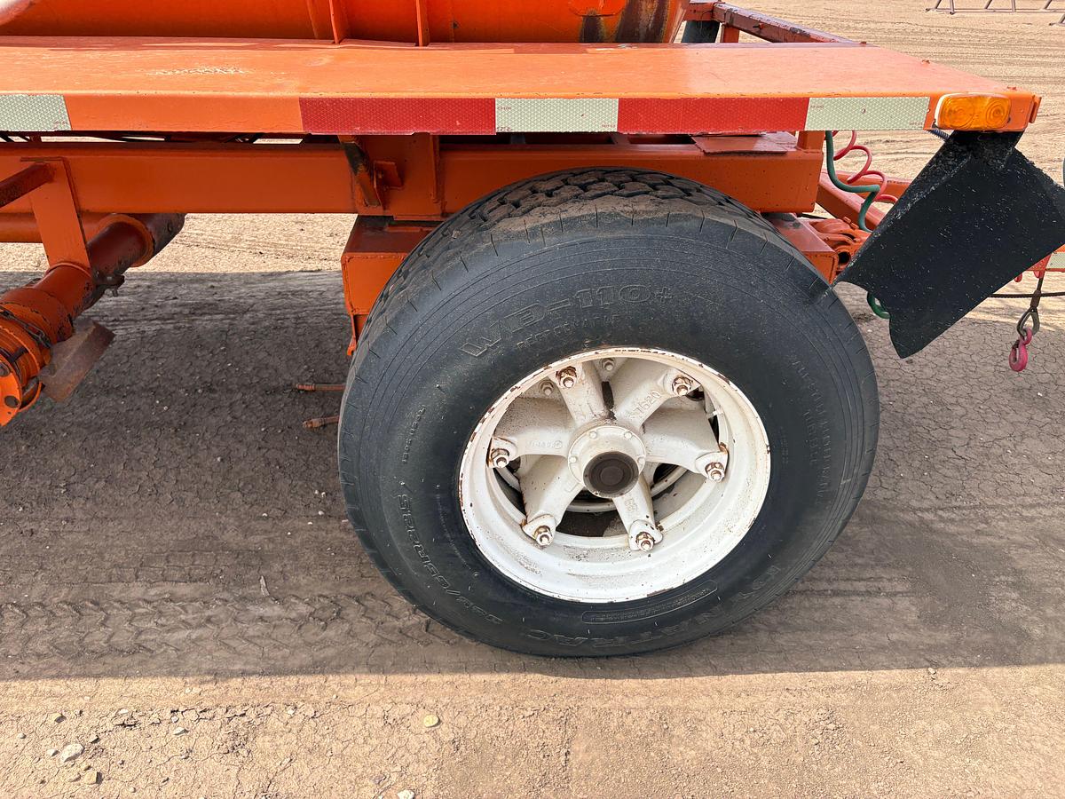 Used 14’L x 5’DIA 1,500gallon t/a bumper pull acid transport pup trailer