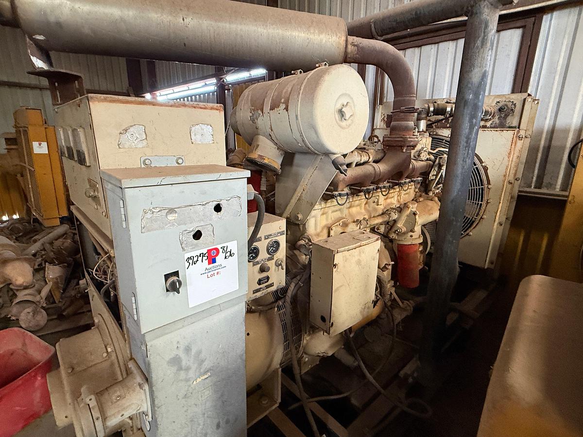 Used 75-KW 3-PHASE NATURAL GAS GENERATOR SET P/B CUMMINS N855G ENGINE
