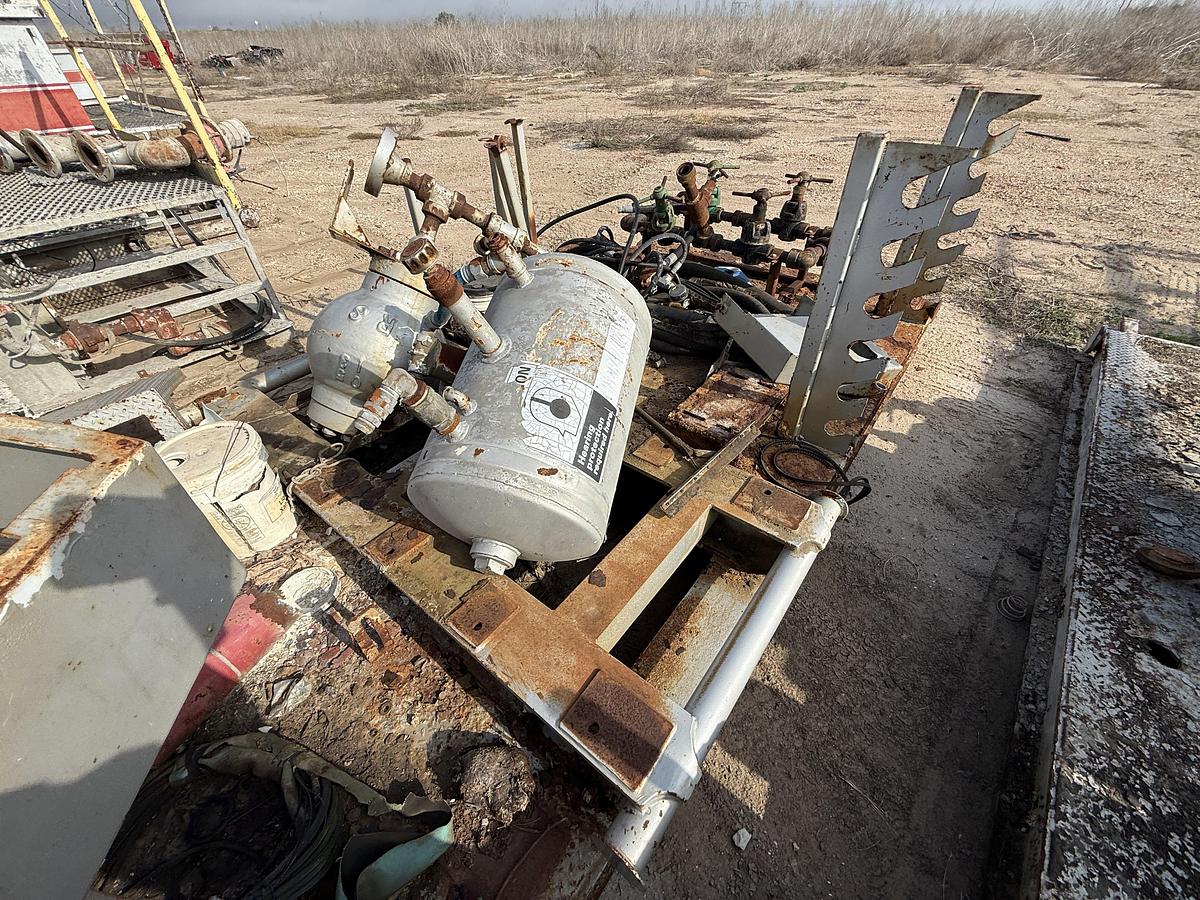 Used 25’ X 8’ PUMP SKID W/ DETROIT SERIES 60 & CONTENTS (INCOMPLETE)