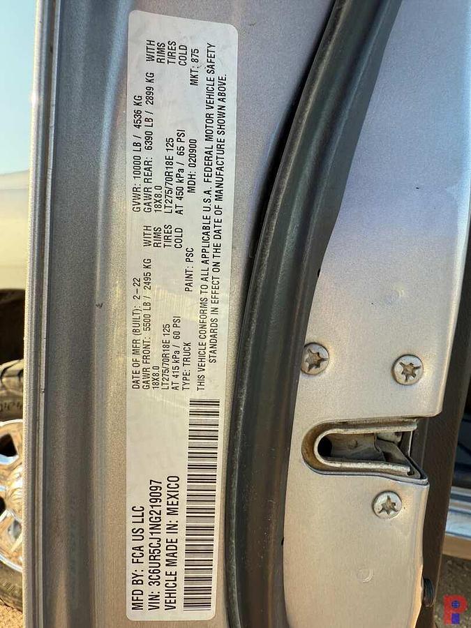 Used 2022 RAM 2500 CREW CAB PICKUP TRUCK, 4X4