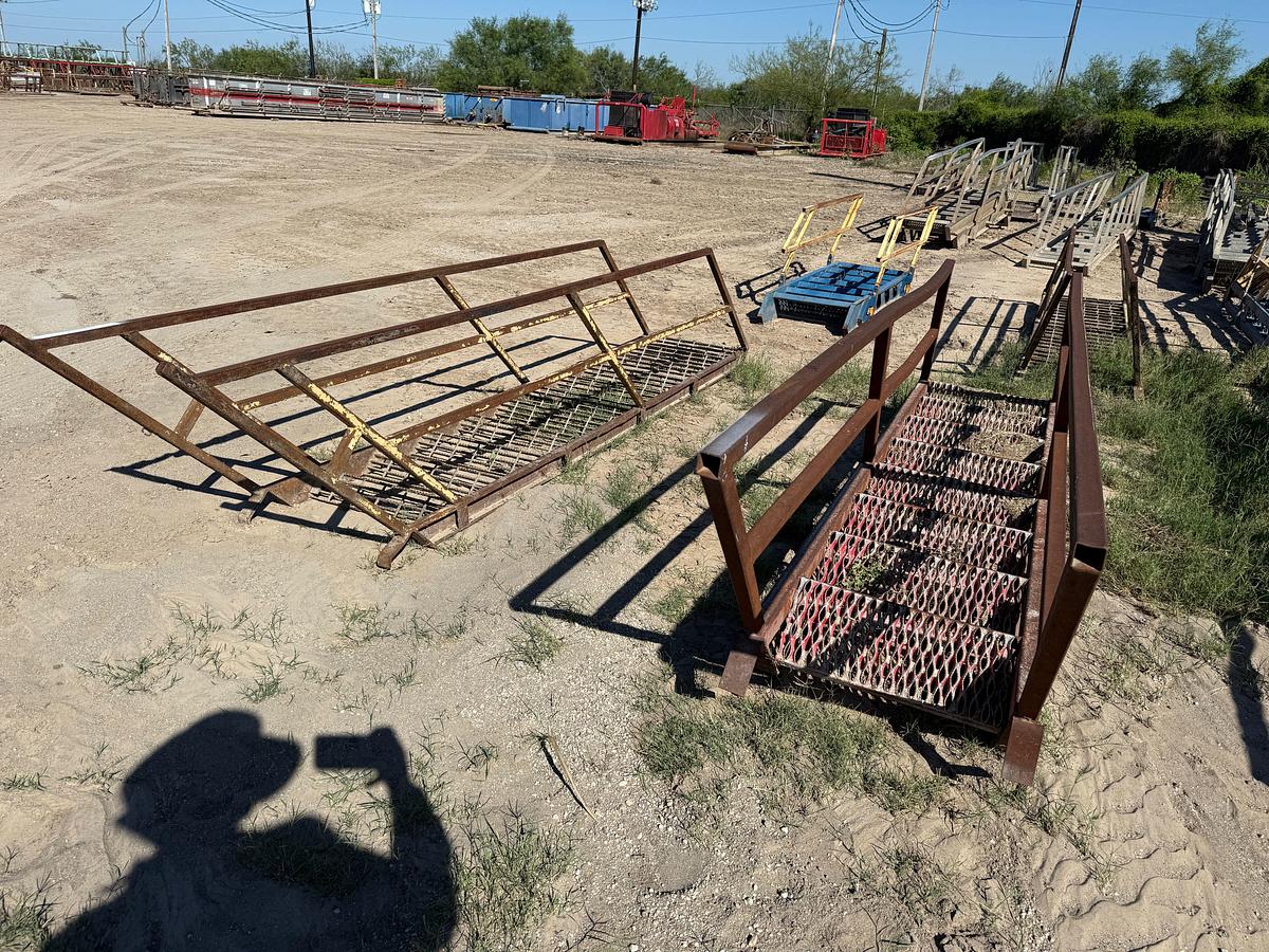 Used (4) 7’-10’ STEEL RIG LADDERS