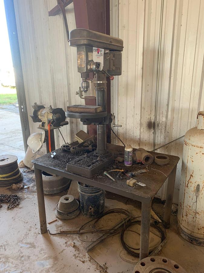 Used Buffalo 12-Speed Heavy Duty Drill Press w/ Jacob’s Ball Bearing Super Chuck