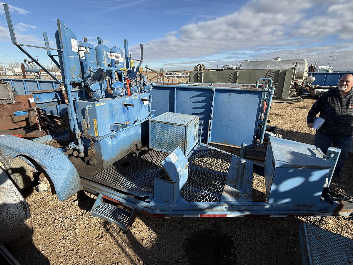 Used 2002 SHOP MADE 12’ T/A 4-STATION BUMPER PULL ACCUMULATOR TRAILER