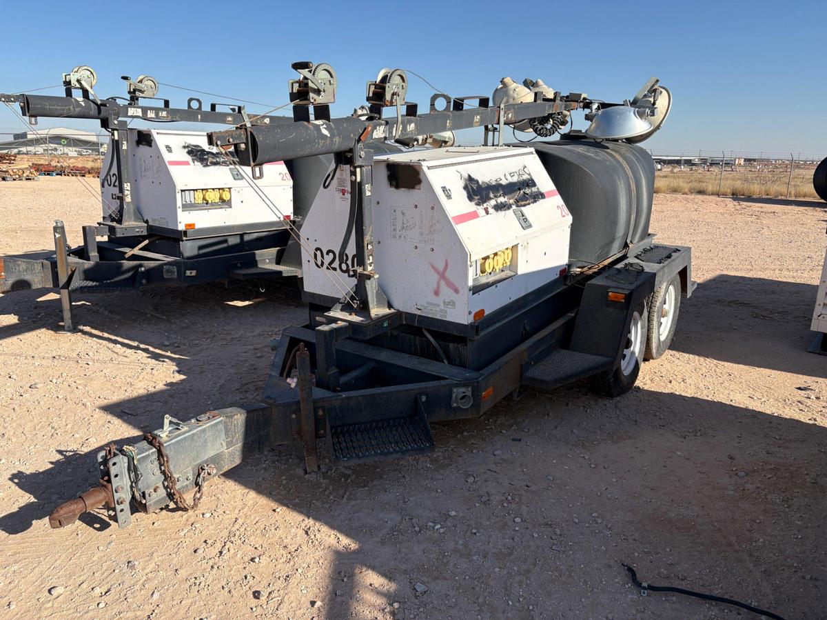 Used 2008 MAGNUM TRAILERS MLT4200 T/A BUMPER PULL 19KW LIGHT TOWER COMBO TRAILER