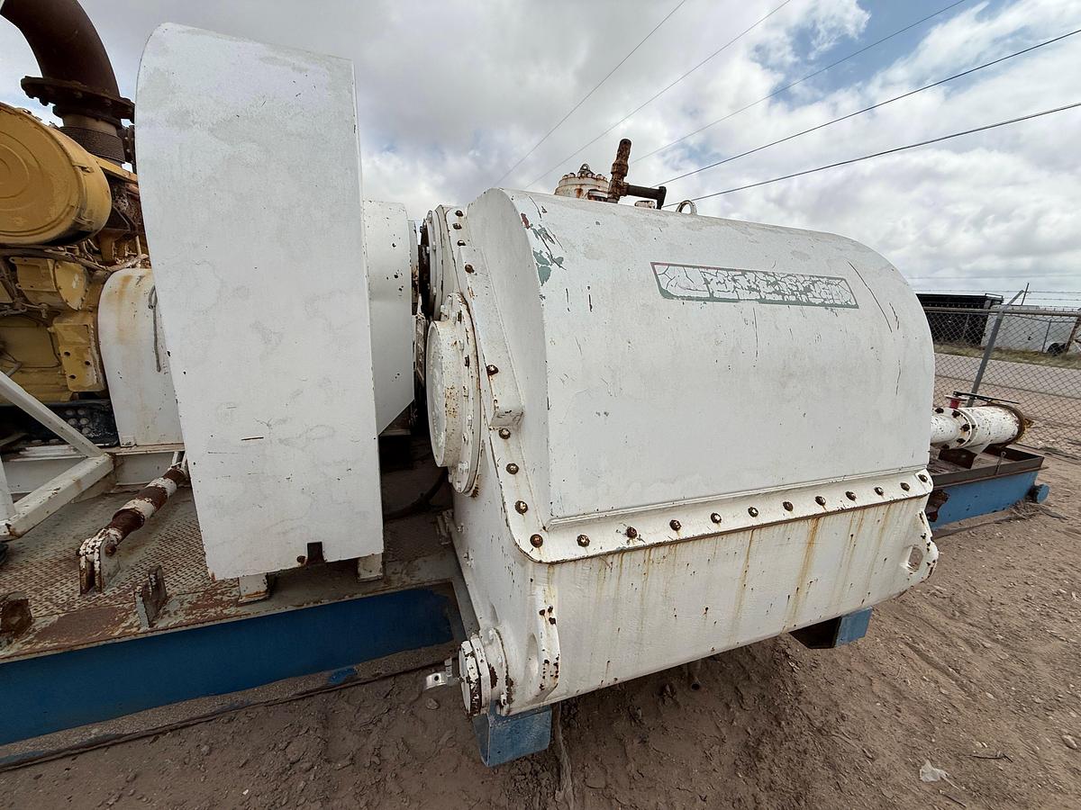 Used 2011 GARDNER DENVER PZ11 TRIPLEX DRILLING MUD PUMP P/B CATERPILLAR 3512, SKIDDED