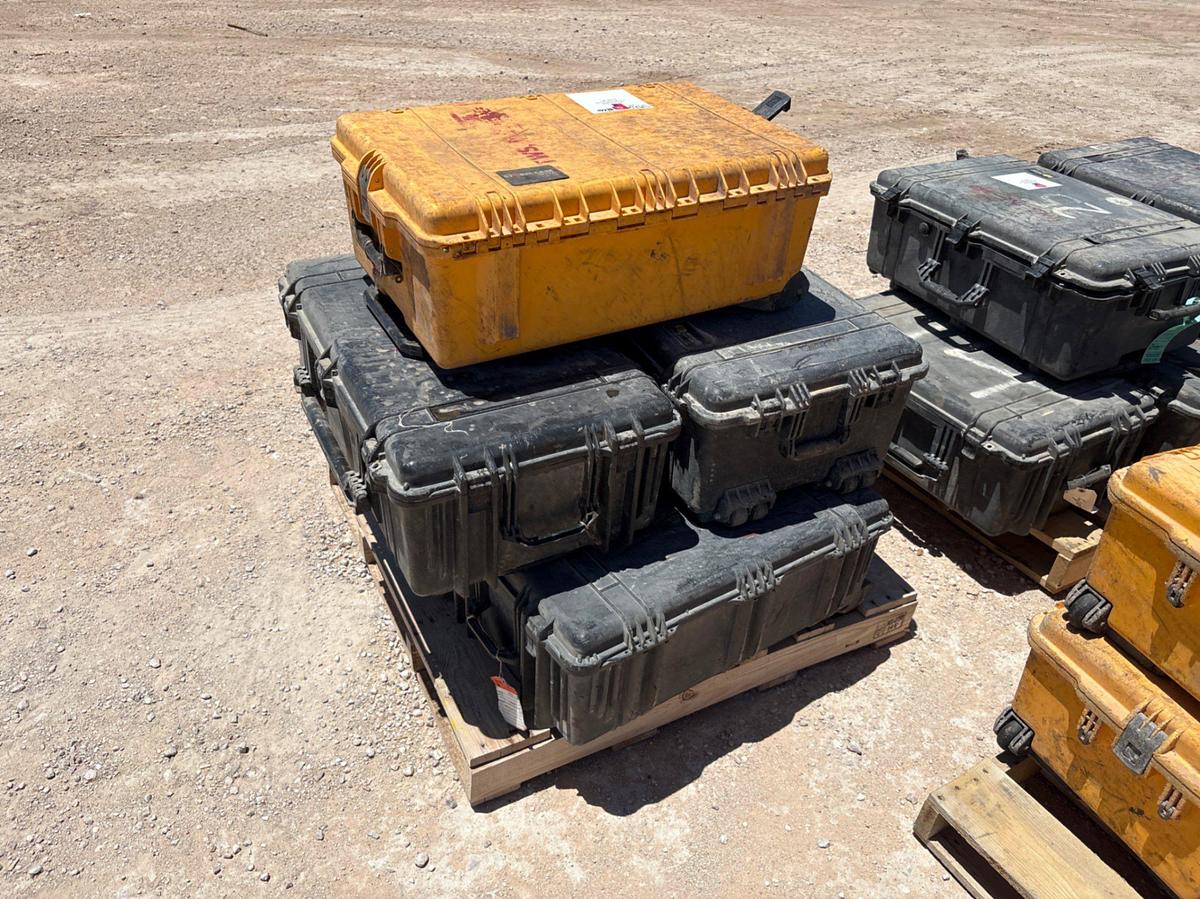 Used (5) SCBA TANKS & MASKS W/ PELICAN CASES