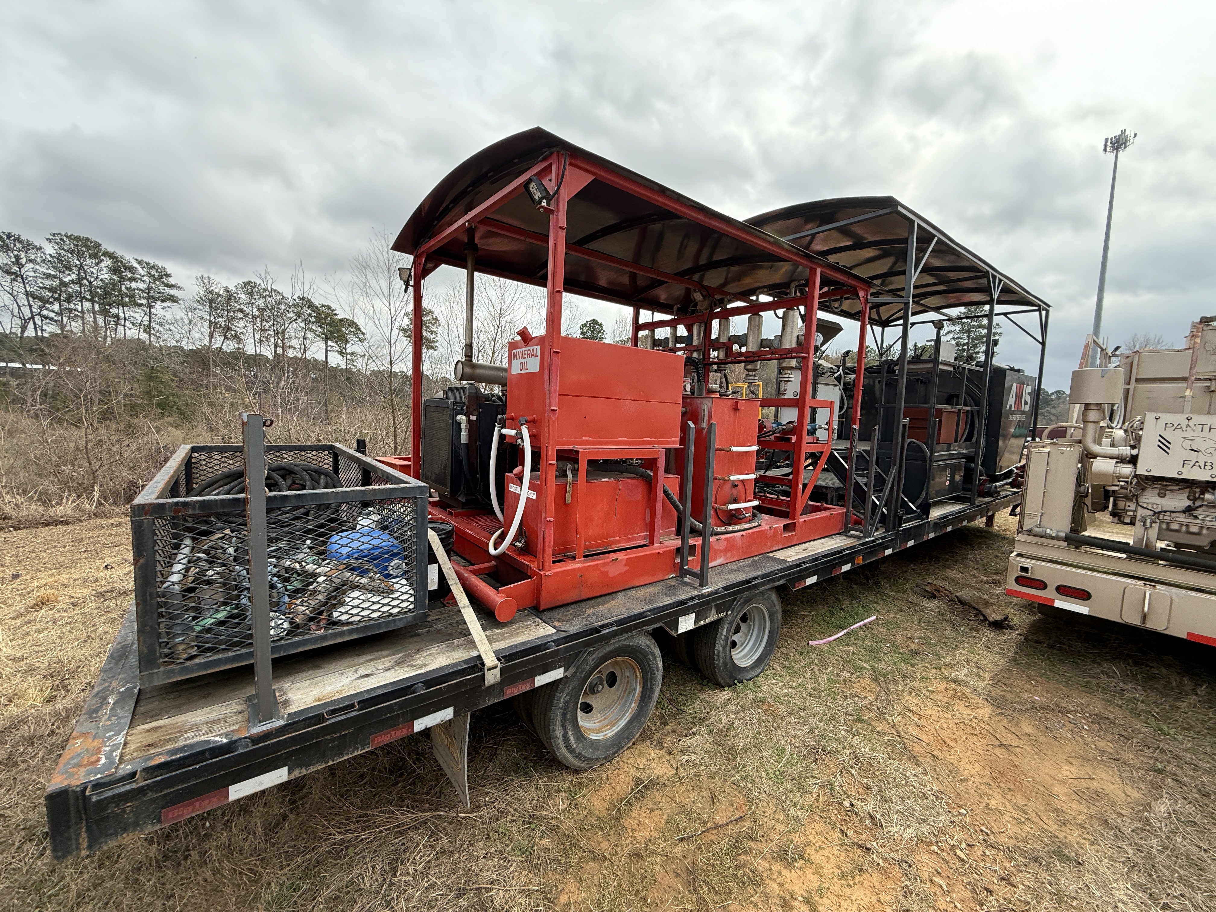Used 35’ X 102” 30 BBL CHEMICAL MIXING UNIT MTD ON 2018 BIG TEX 12 TON DUAL T/A GOOSENECK TRAILER