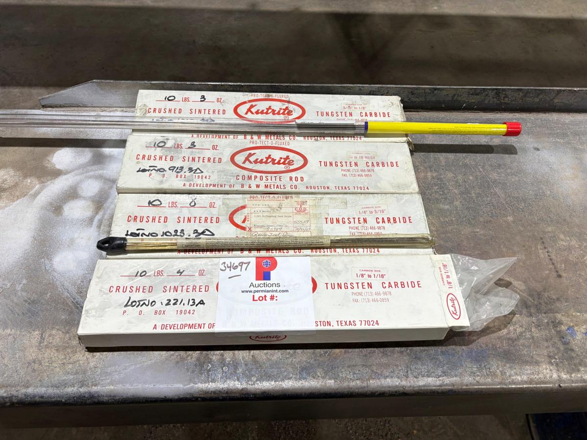 Used (4 boxes) KUTRITE tungsten carbide rods