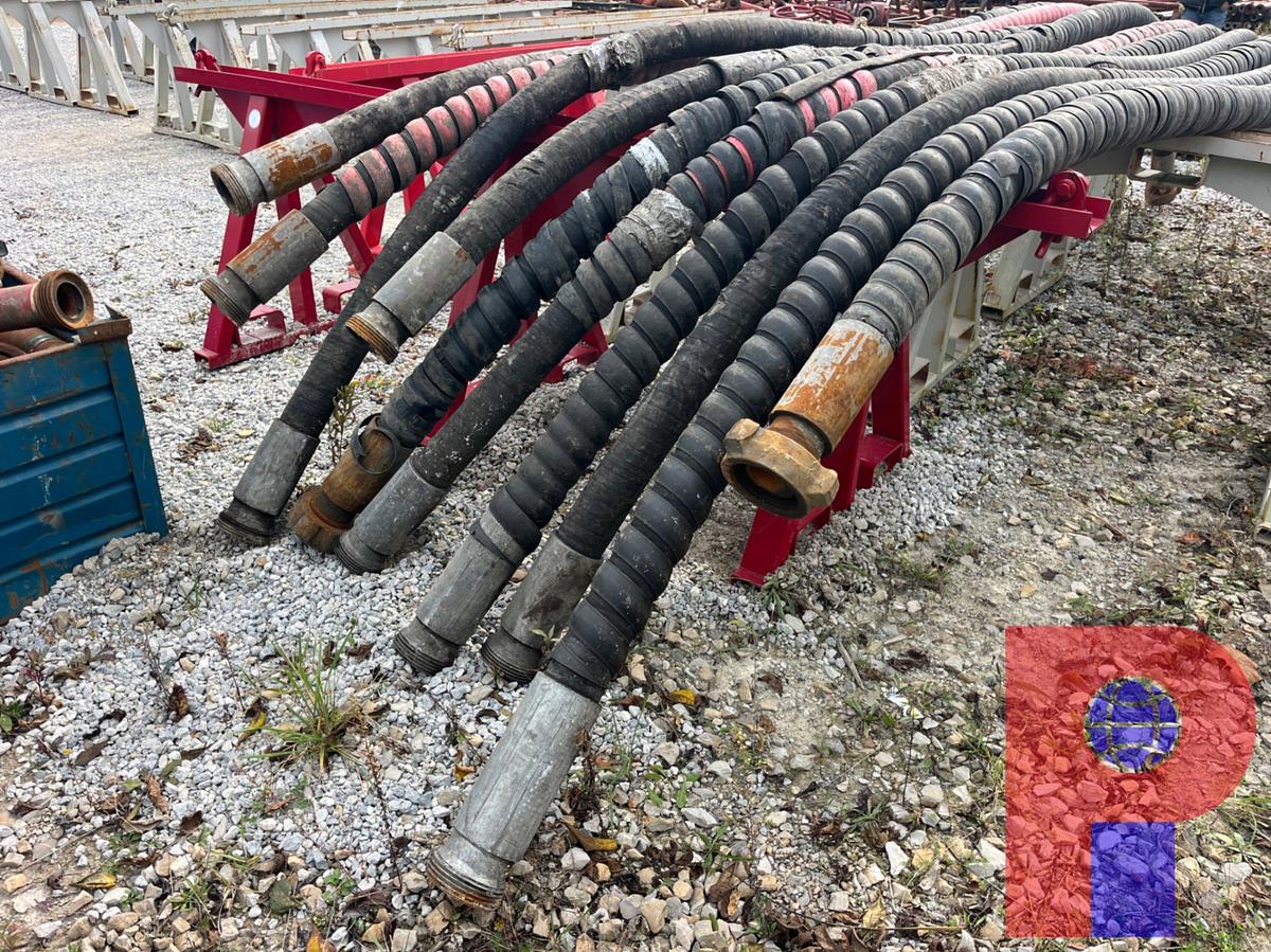 Used (10) 3”X20’ 1502 15K WP FLEX HOSES