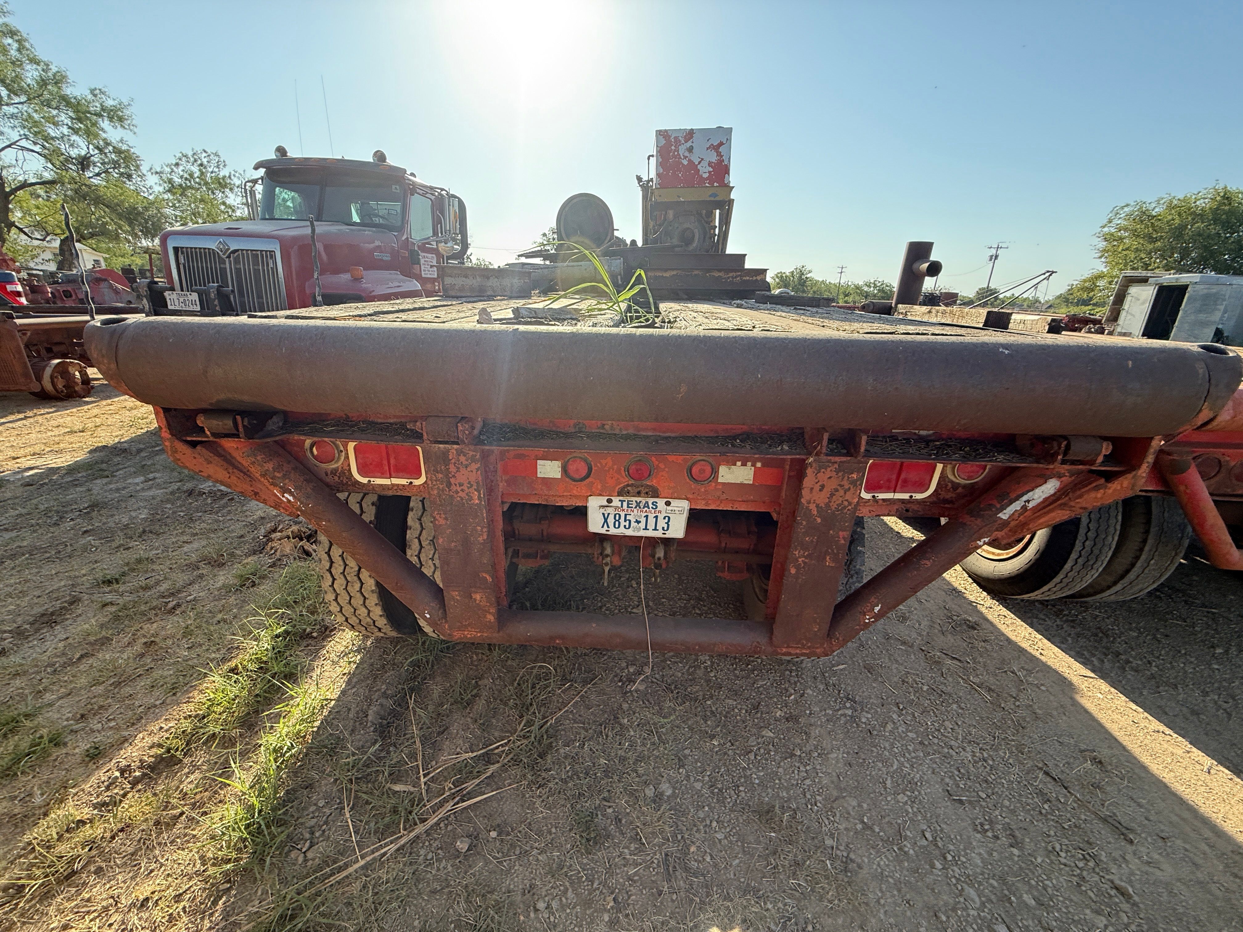 Used 1981 SHOPMADE 36’ X 96” TRI-AXLE OILFIELD FLOAT