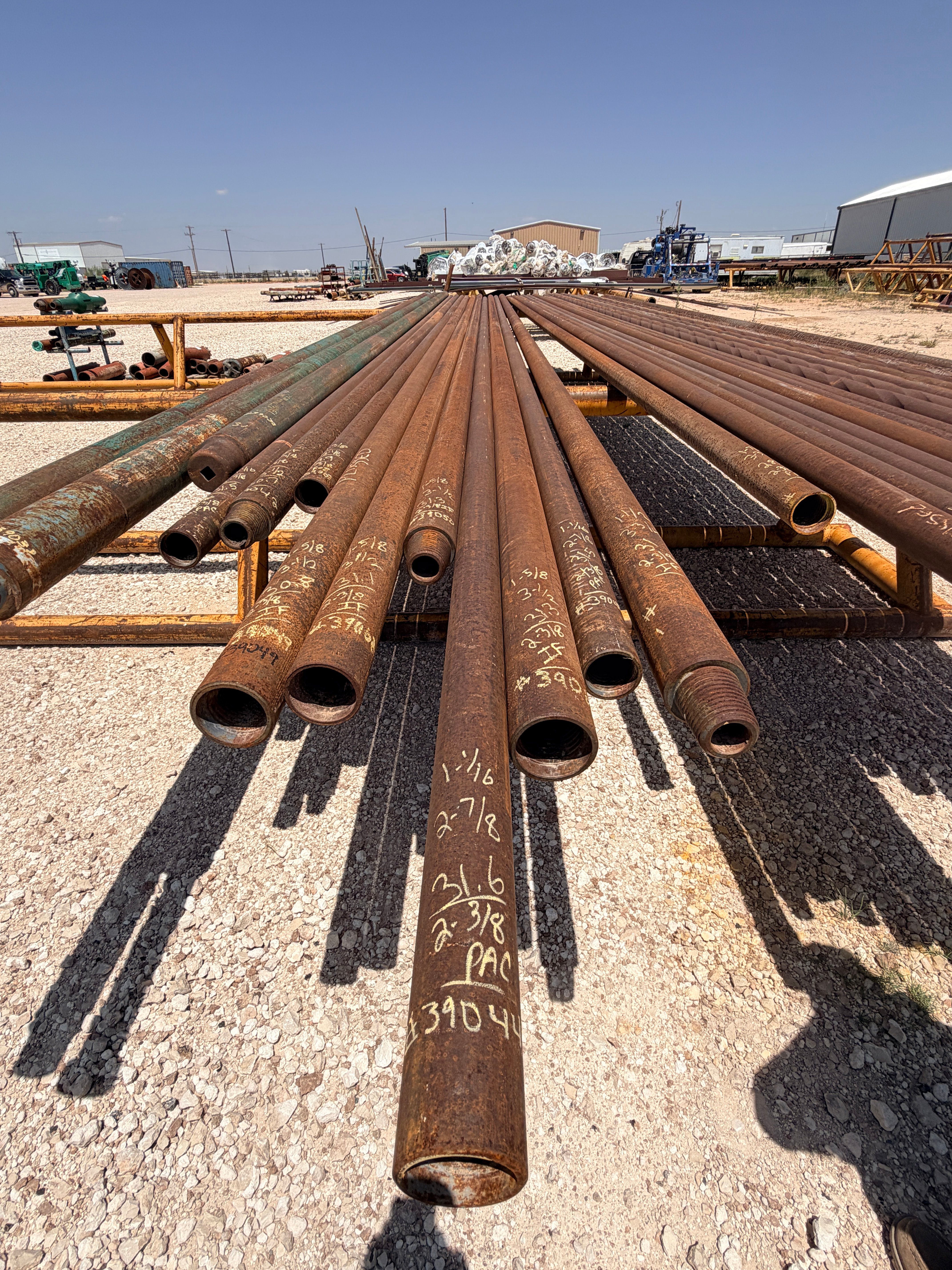 Used 2-7/8 OD x 1-1/16 ID x 31.6 ft. Long Slick Drill Collar w/ 2-3/8 PAC CONN.