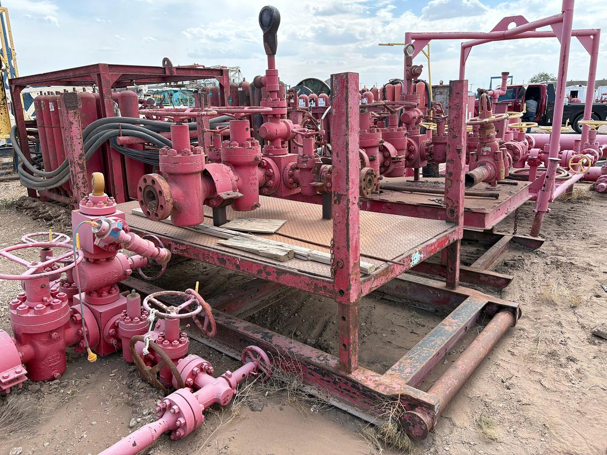 Used 5k choke manifold w/ transport skid