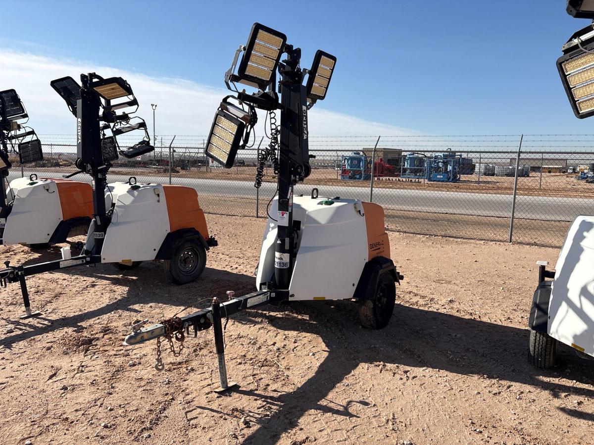 Used 2018 GENERAC MLT6SMD 6KW S/A BUMPER PULL LED LIGHT TOWER