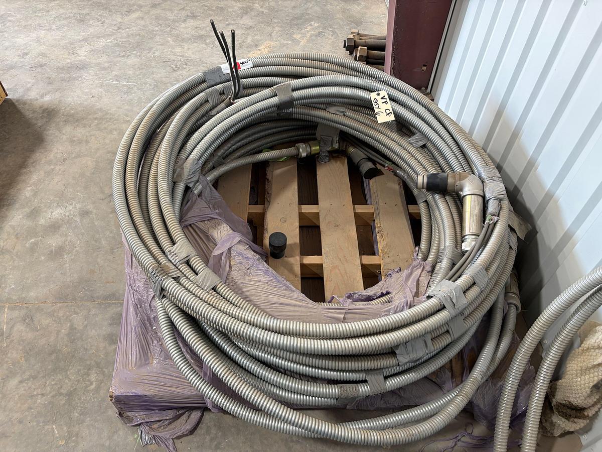 Used (6) 50ft rolls of ESP cable w/ sonic connections speed feed connectors